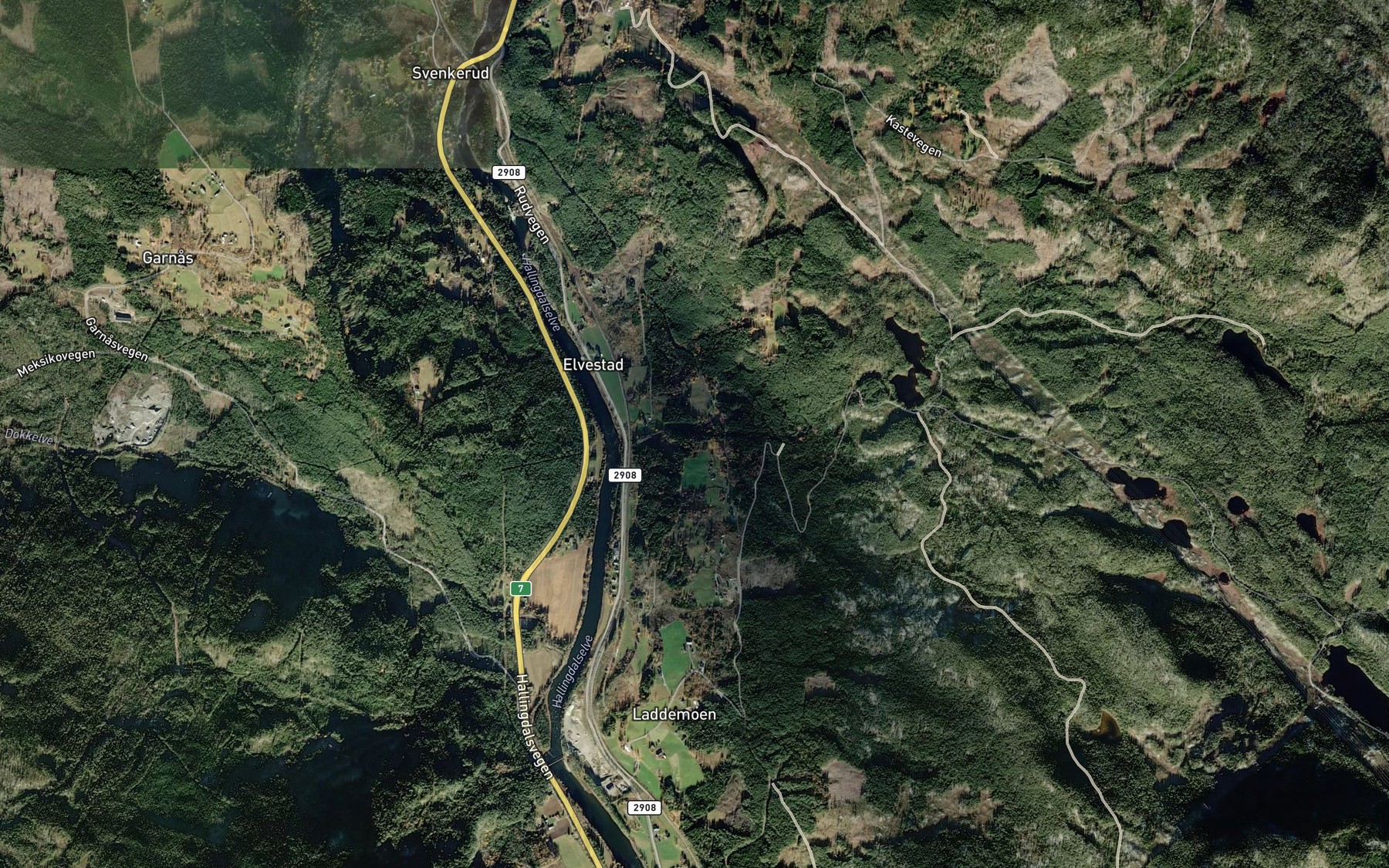 Satellite map of the Krusetjernbekken