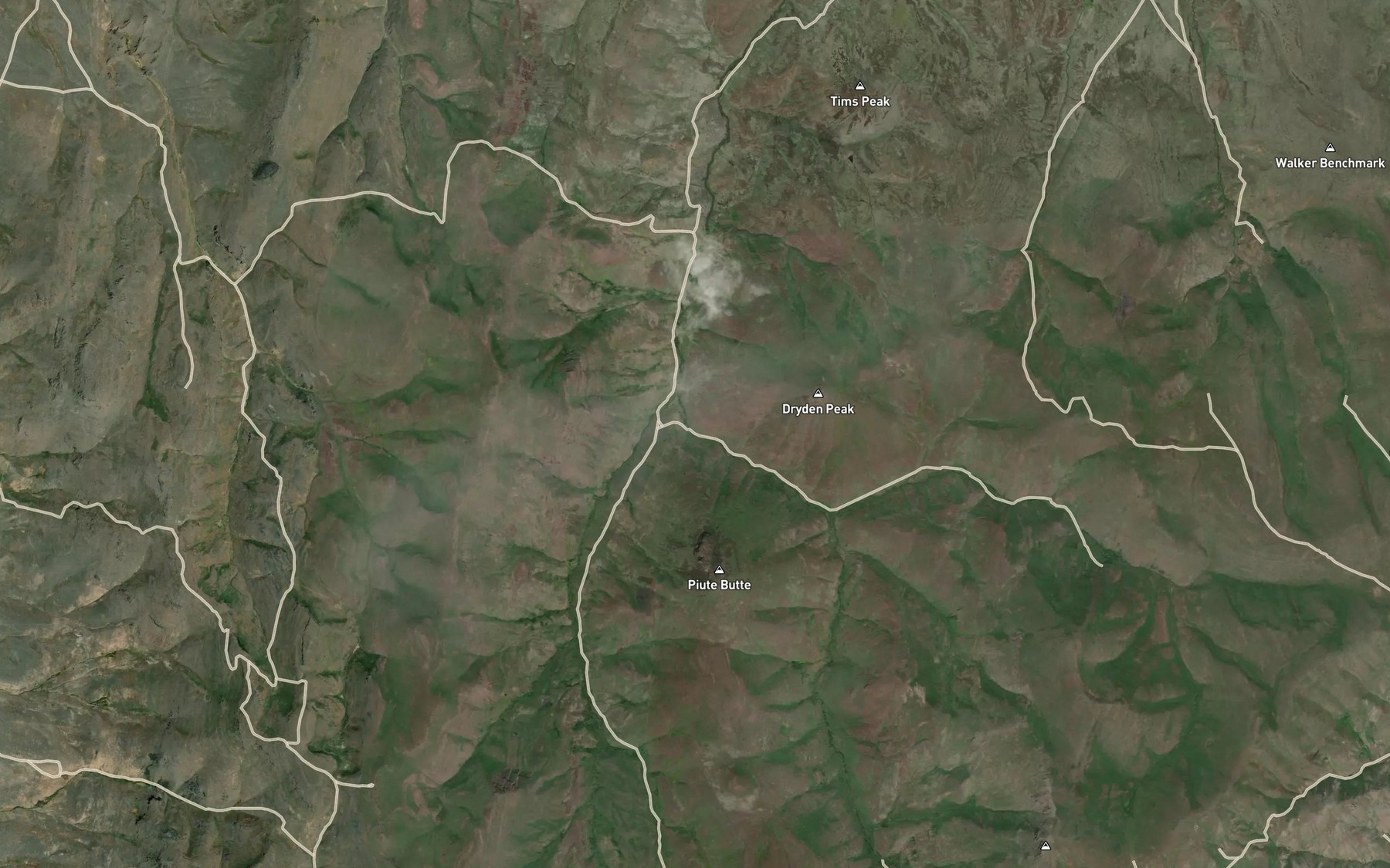 Satellite map of the East Fork Newe Waippe Naokwaide
