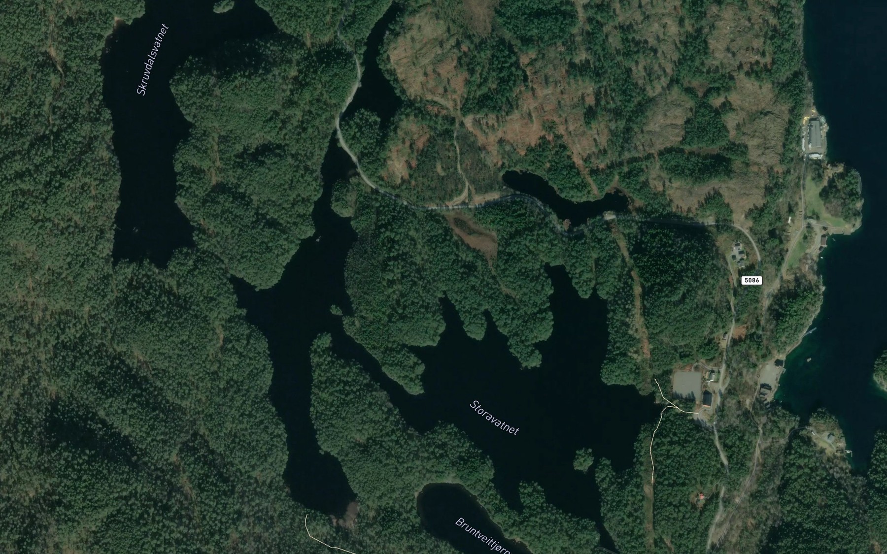 Satellite map of the Botnavatnet