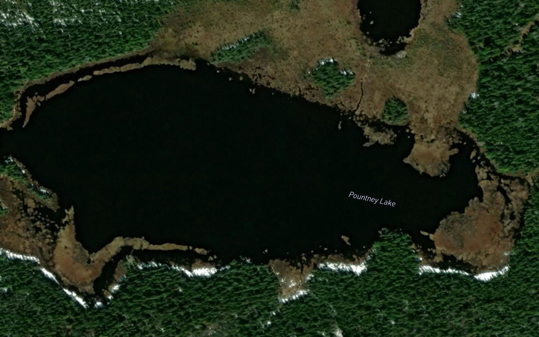 Satellite map of the Pountney Lake
