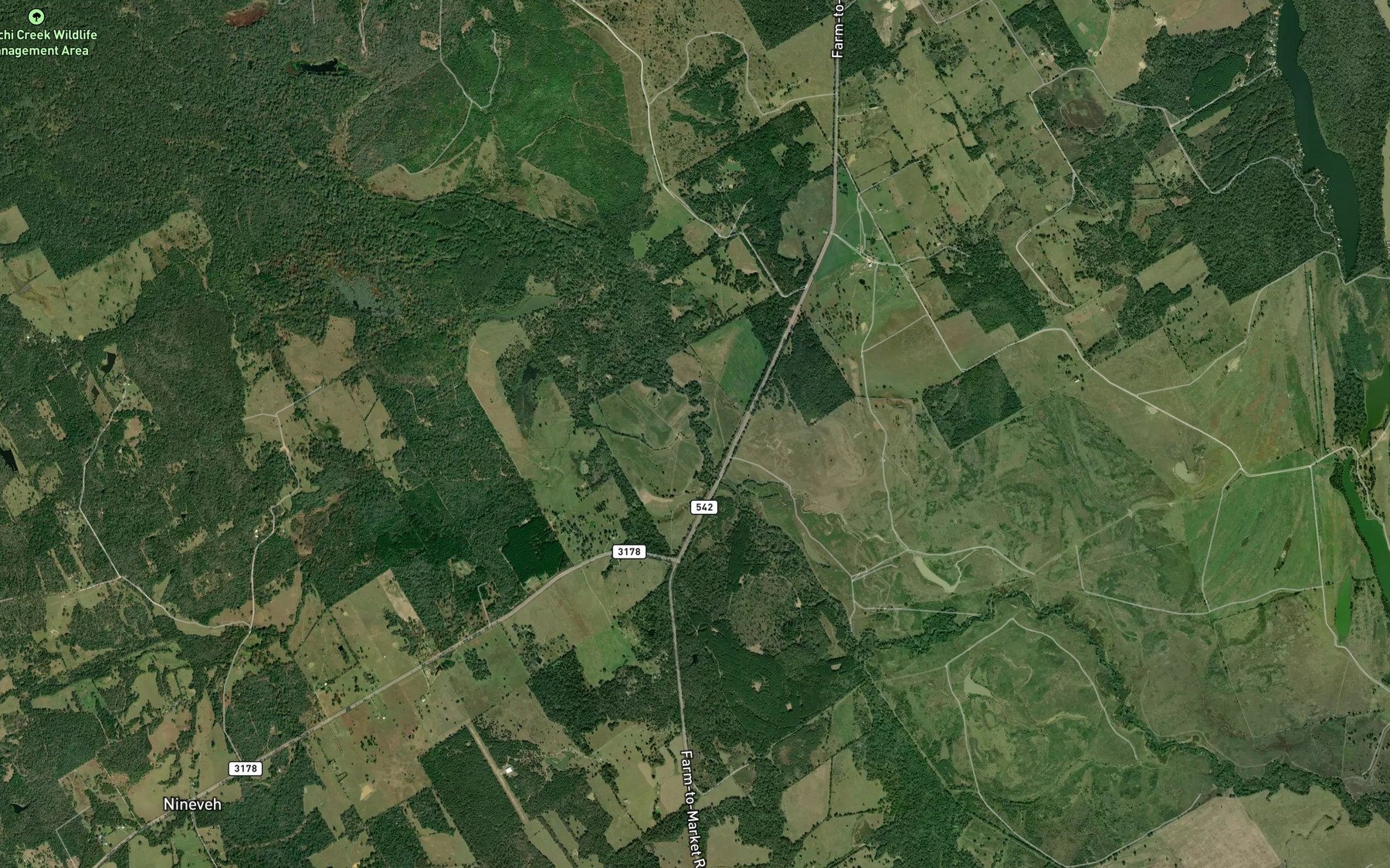 Satellite map of the North Creek