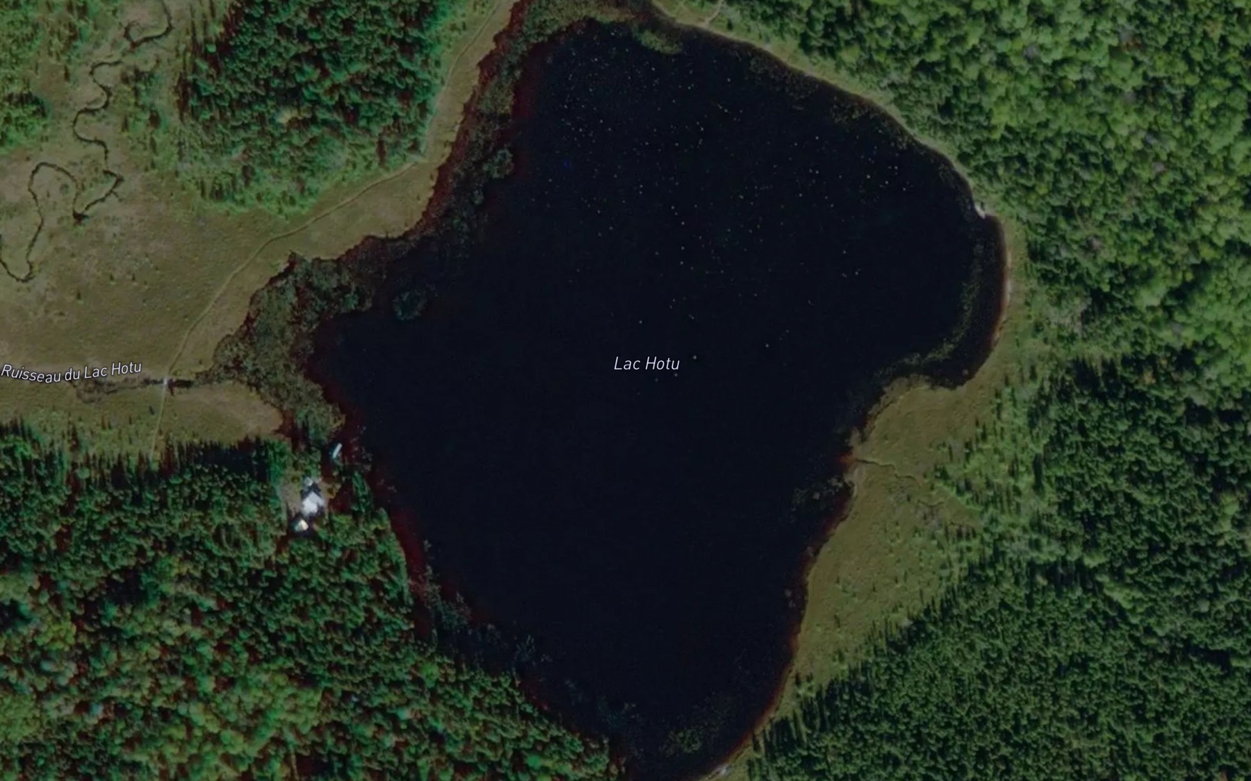 Satellite map of the Lac Hotu