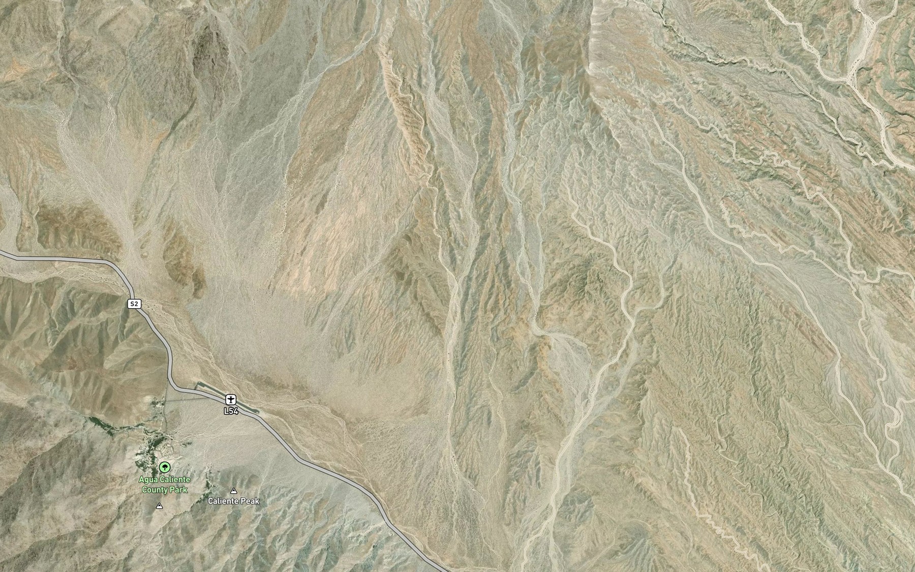 Satellite map of the East Fork Ironwood Wash