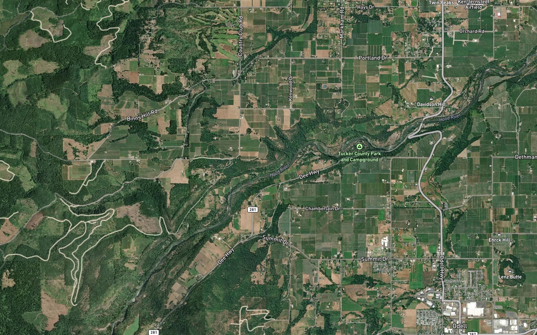 Satellite map of the Hakel Spring