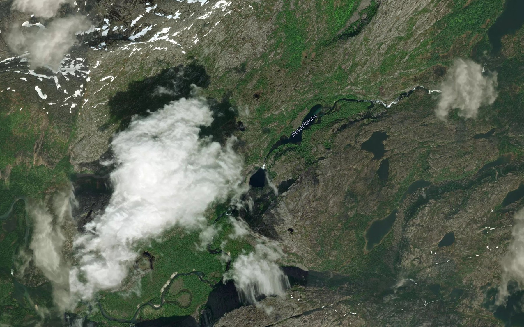 Satellite map of the Helligforsen