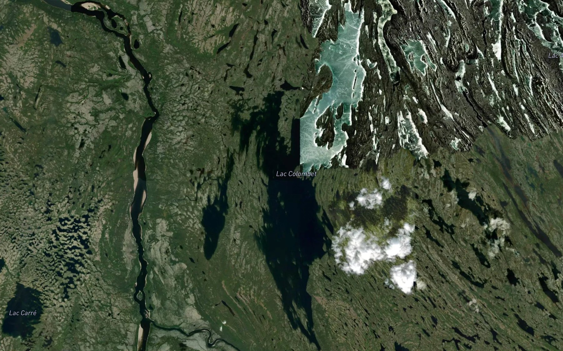 Satellite map of the Lac Colombet