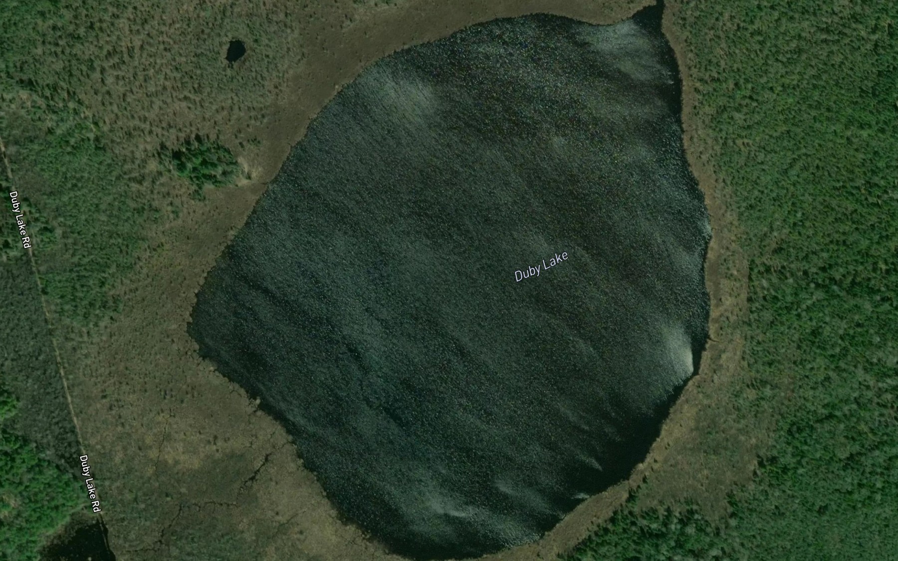 Satellite map of the Dorsy Lake