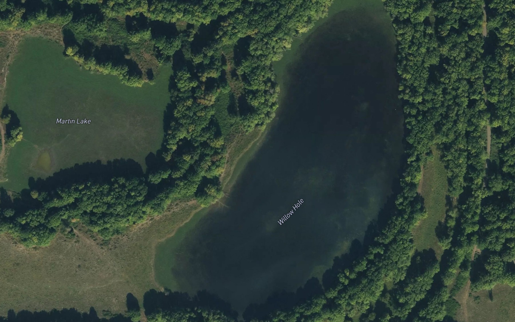 Satellite map of the Willow Hole
