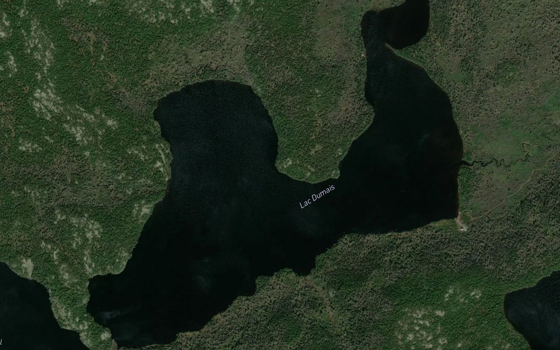 Satellite map of the Lac Dumais