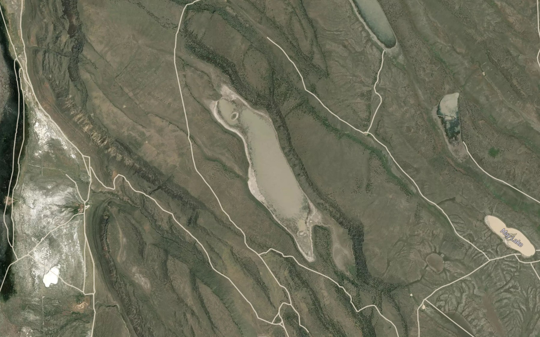 Satellite map of the Wool Lake