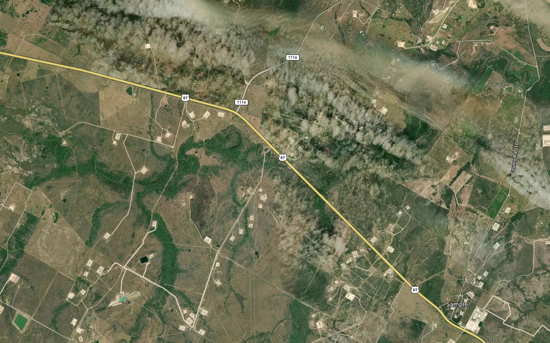 Satellite map of the Gwen Lake