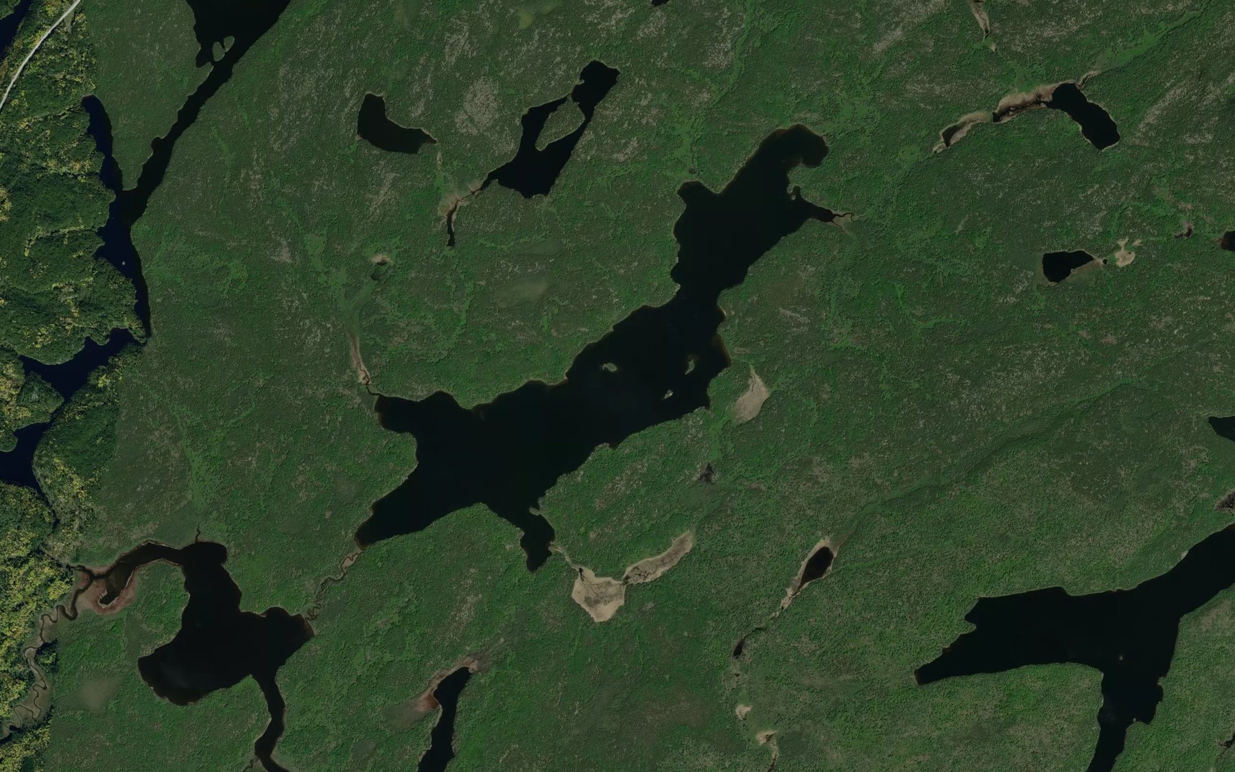 Satellite map of the Stone Lake