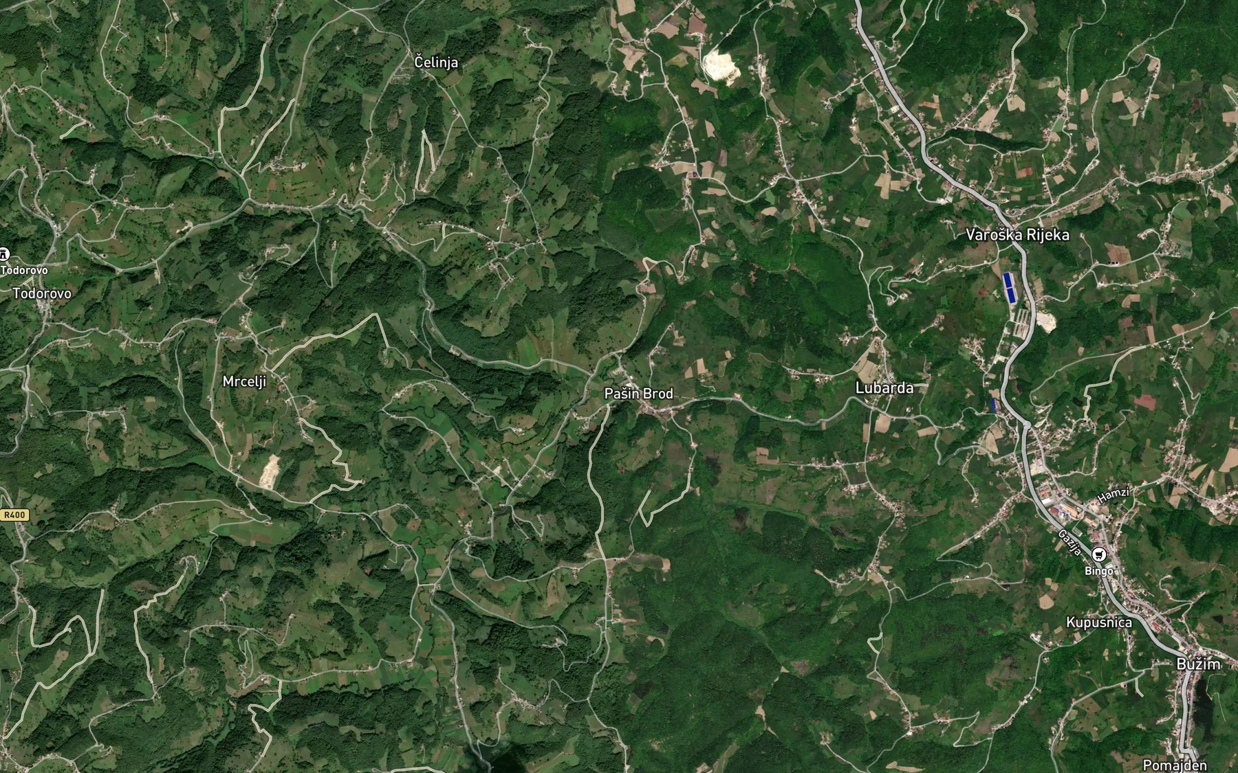 Satellite map of the Trebinja