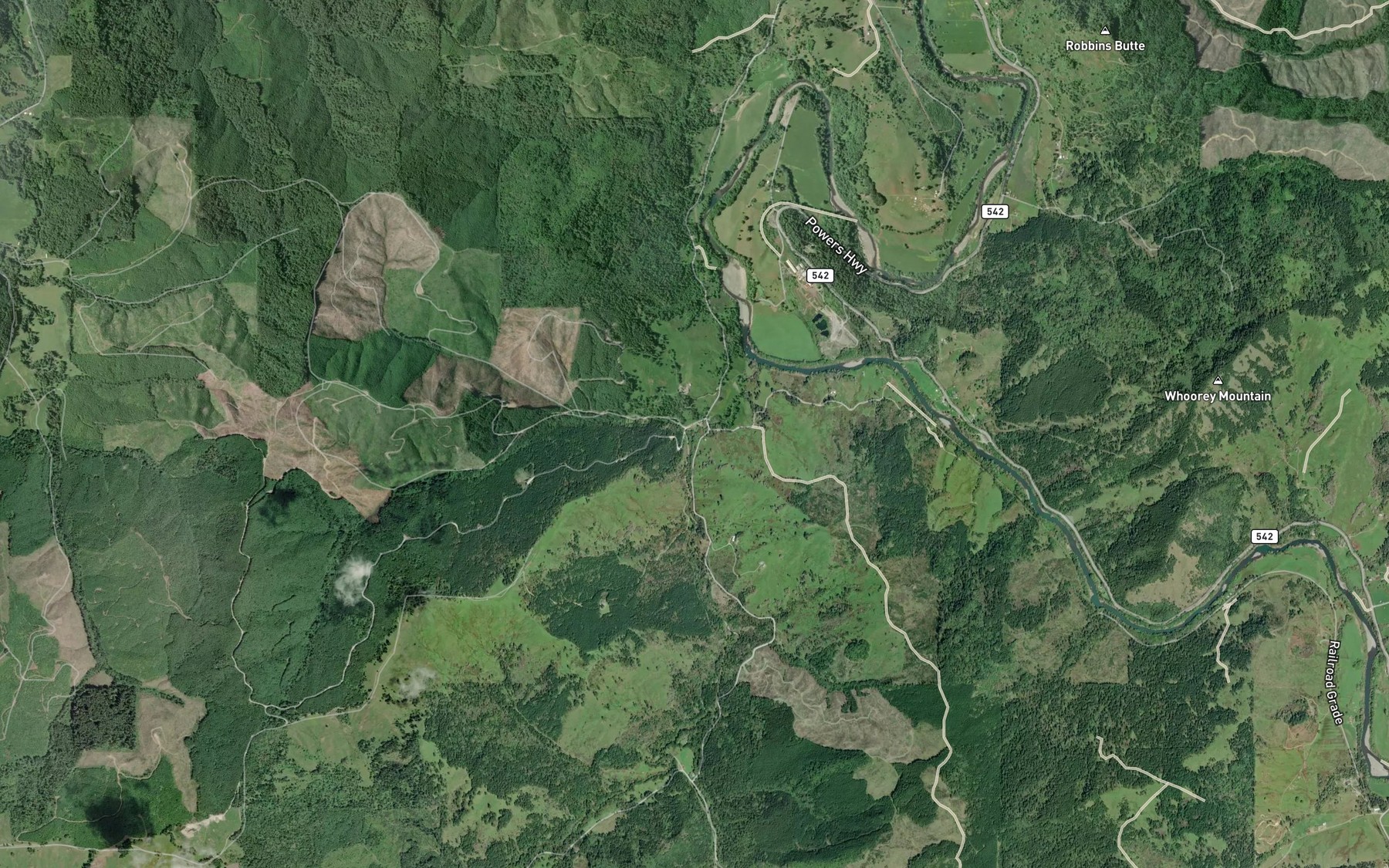 Satellite map of the Mill Creek