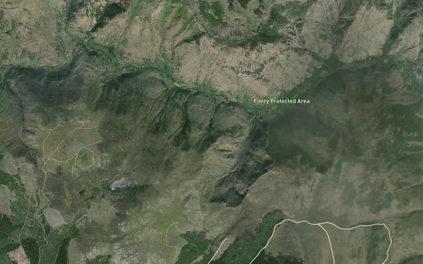 Satellite map of the Godwin Creek
