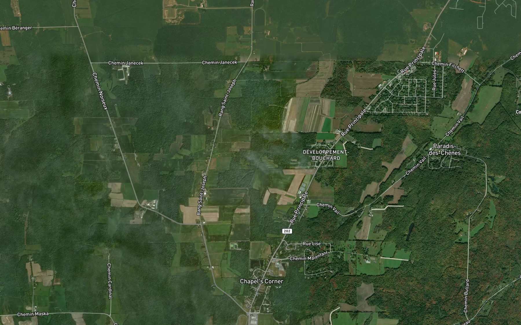 Satellite map of the Cours d'eau Stevens