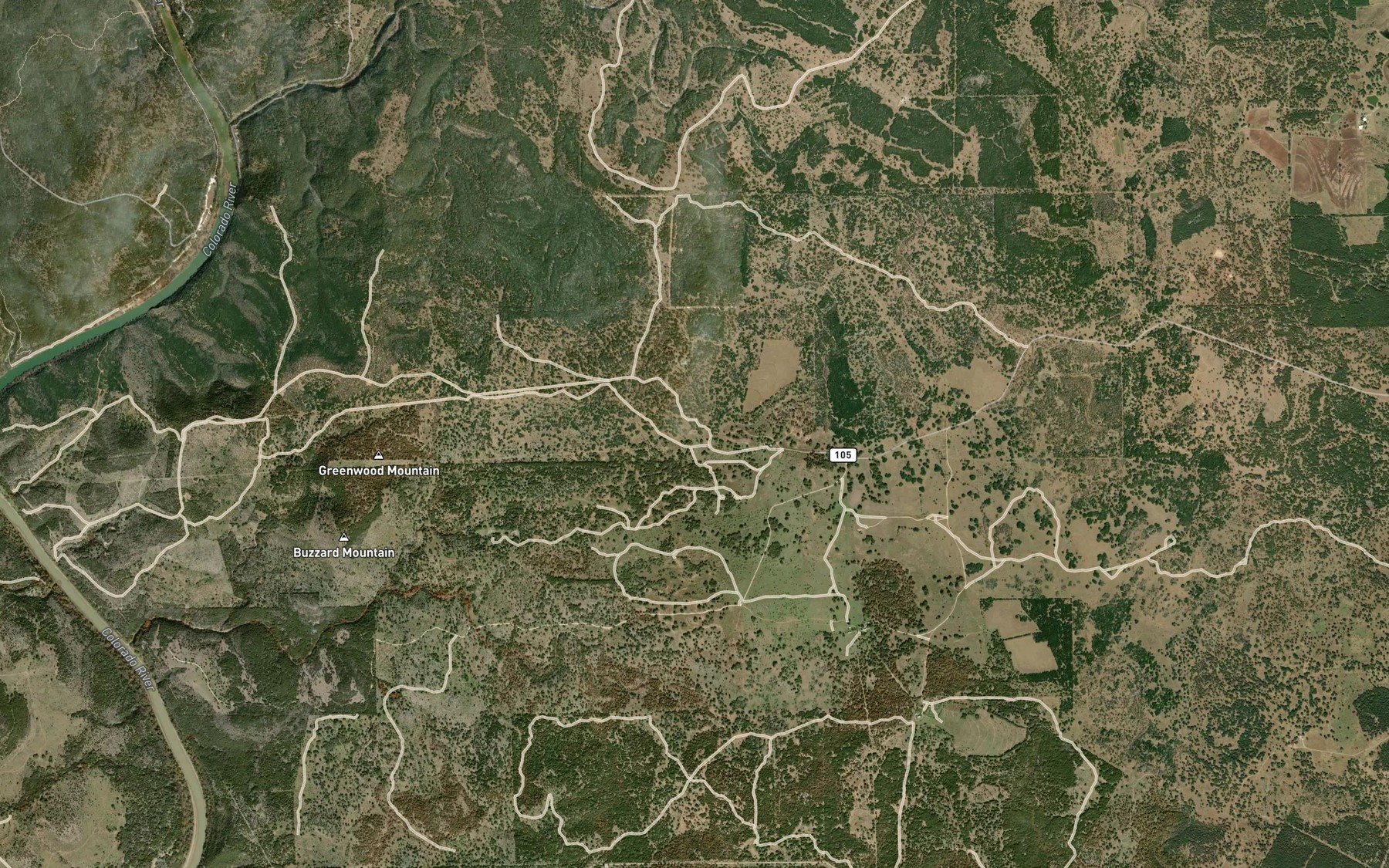 Satellite map of the Cave Pond