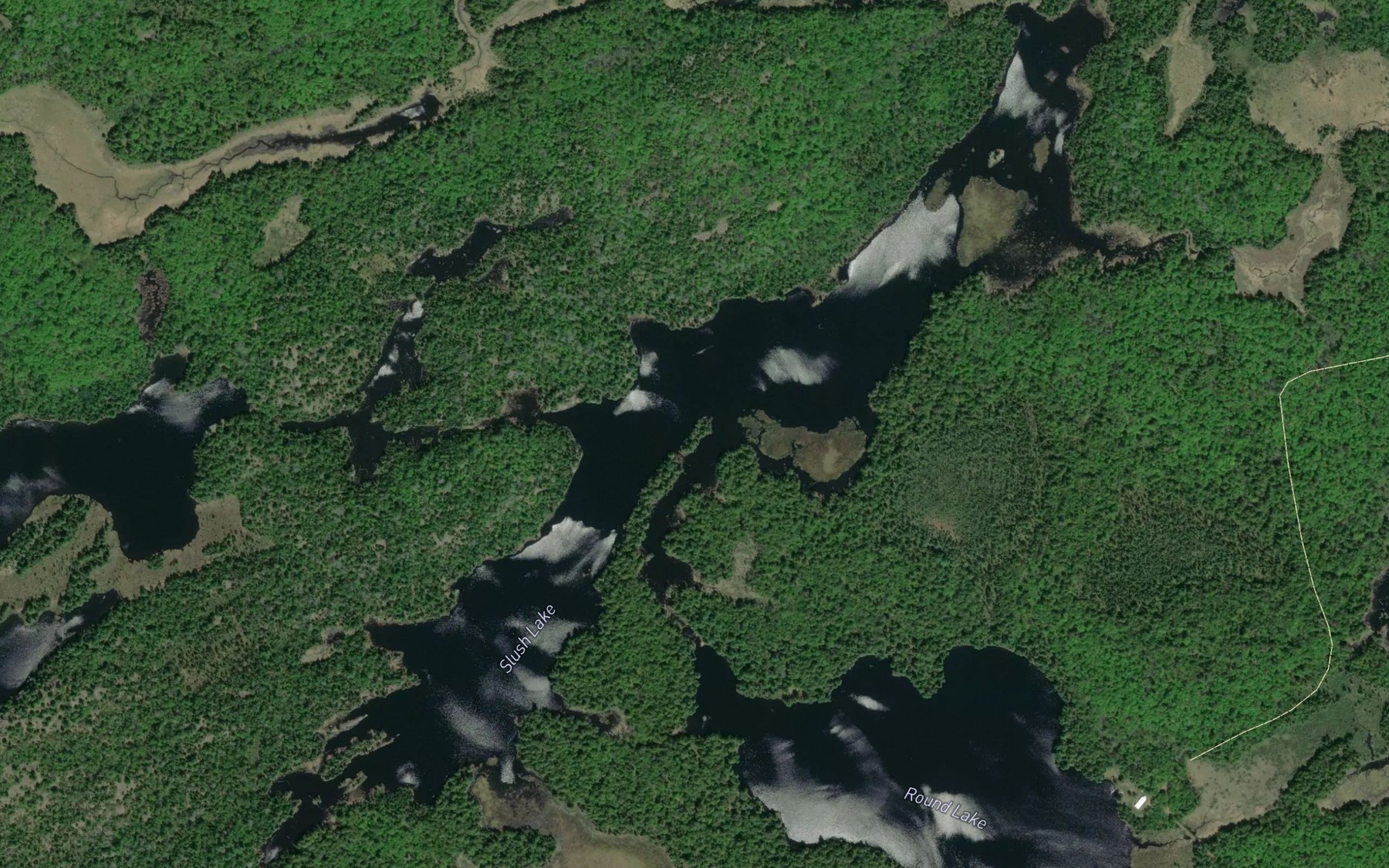 Satellite map of the Slush Lake