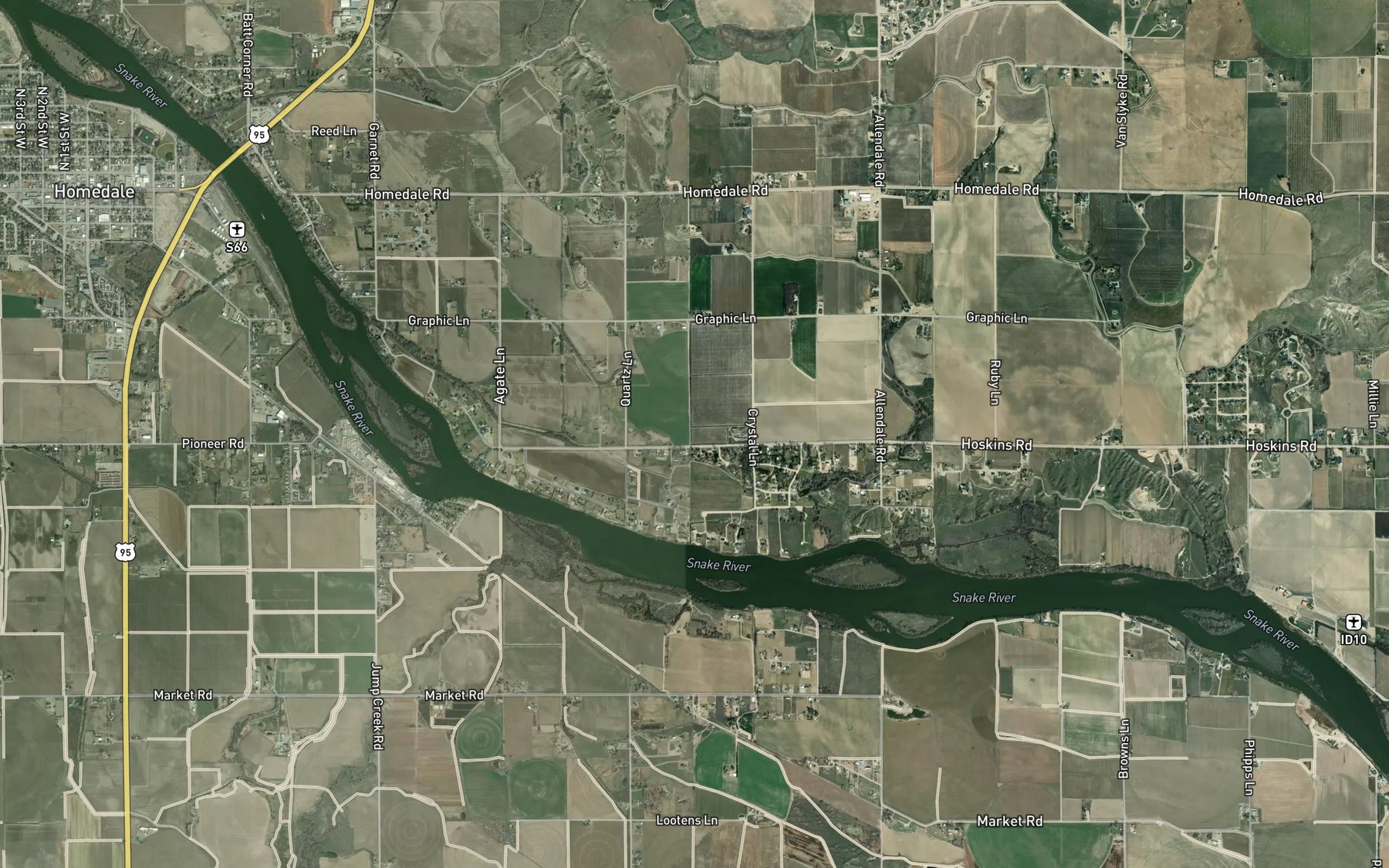 Satellite map of the Phipps Lateral