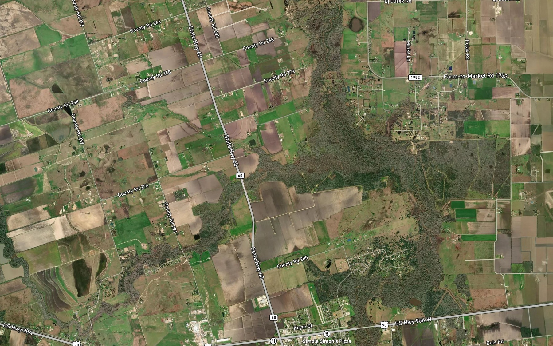 Satellite map of the Eagle Branch