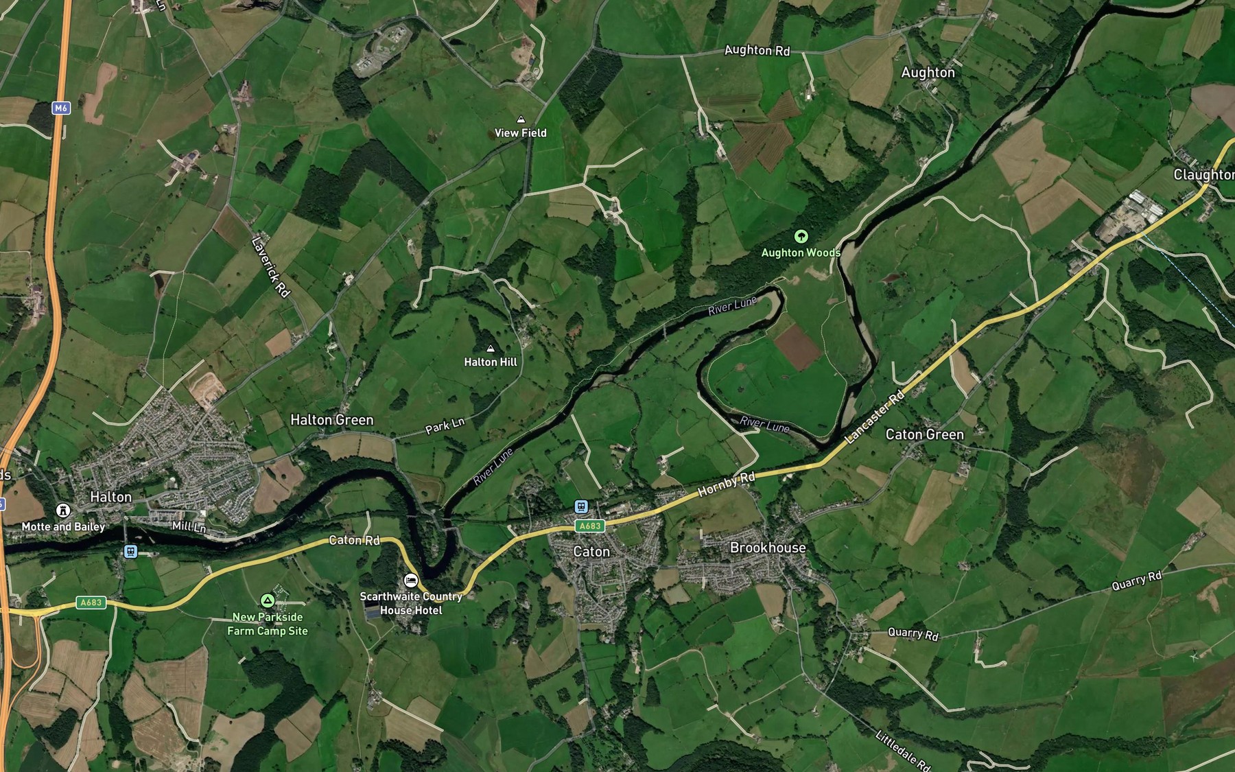 Satellite map of the Artle Beck