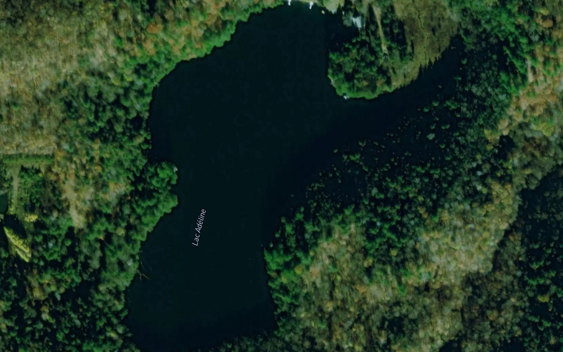 Satellite map of the Lac Adeline