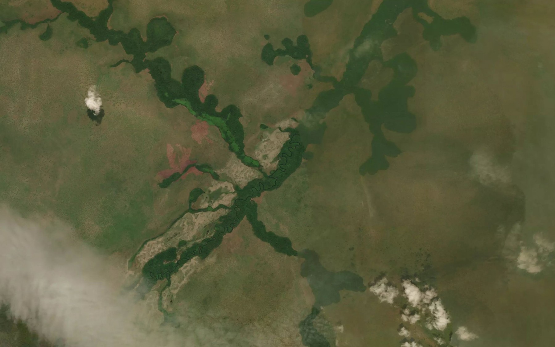 Satellite map of the Esagne