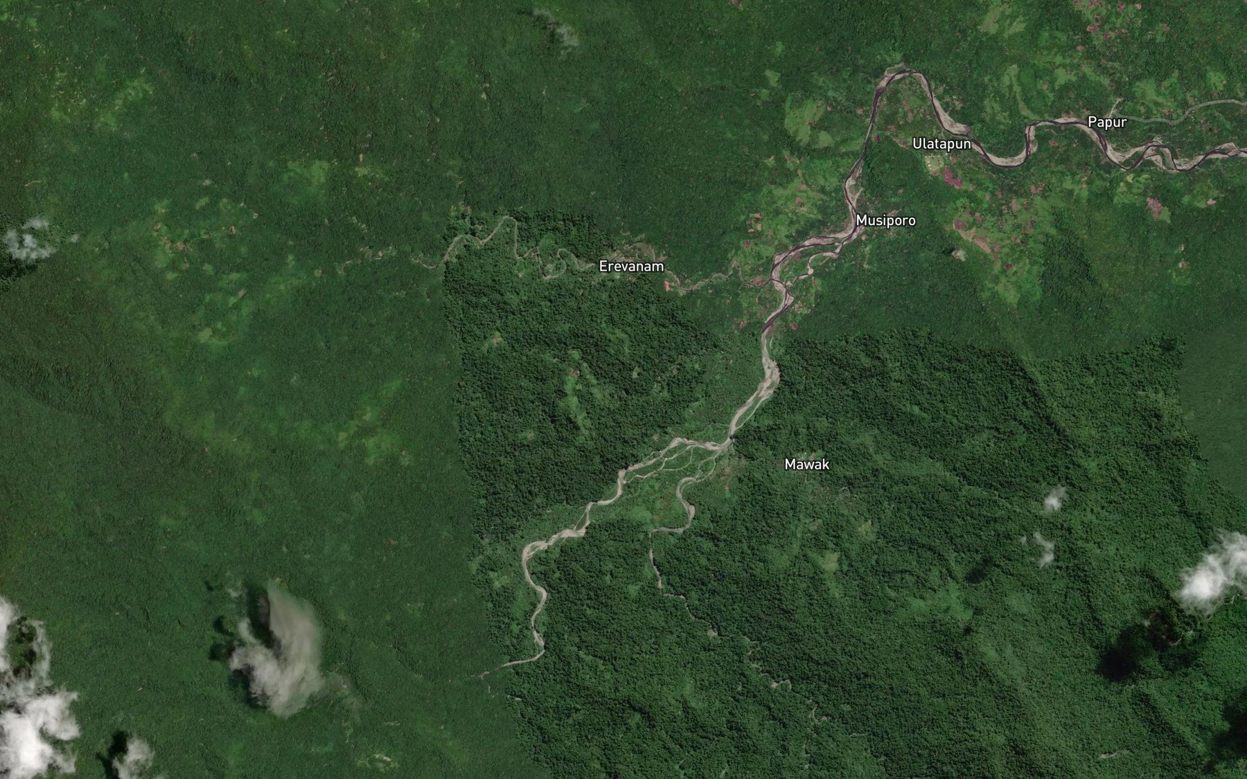 Satellite map of the Siriruma Creek