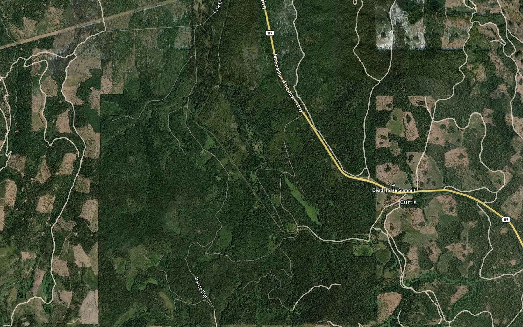 Satellite map of the Moosehead Creek