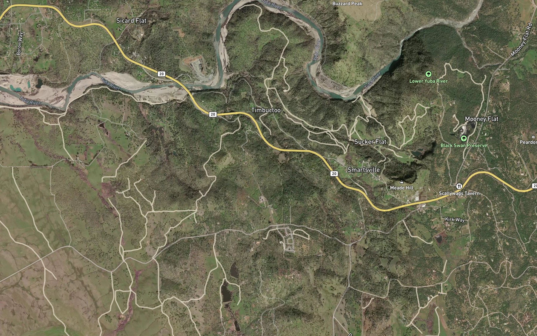 Satellite map of the Ousley Ditch