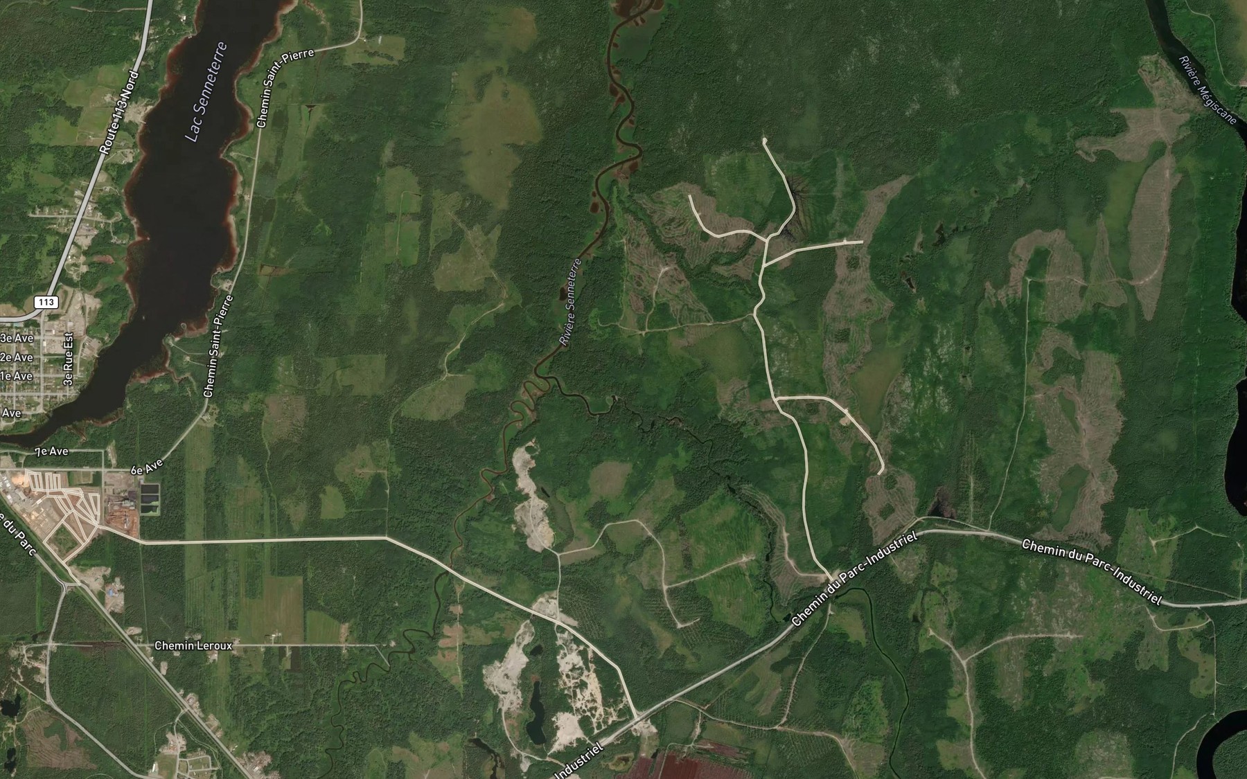 Satellite map of the Riviere Lepage