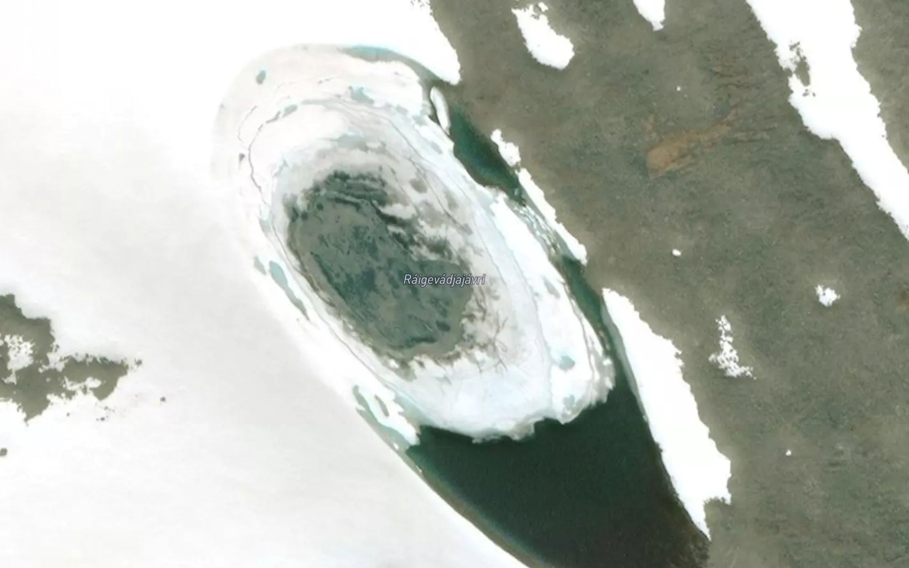 Satellite map of the Raigevadjajavri