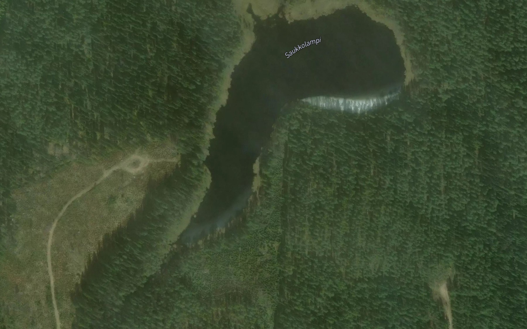 Satellite map of the Saukkolampi