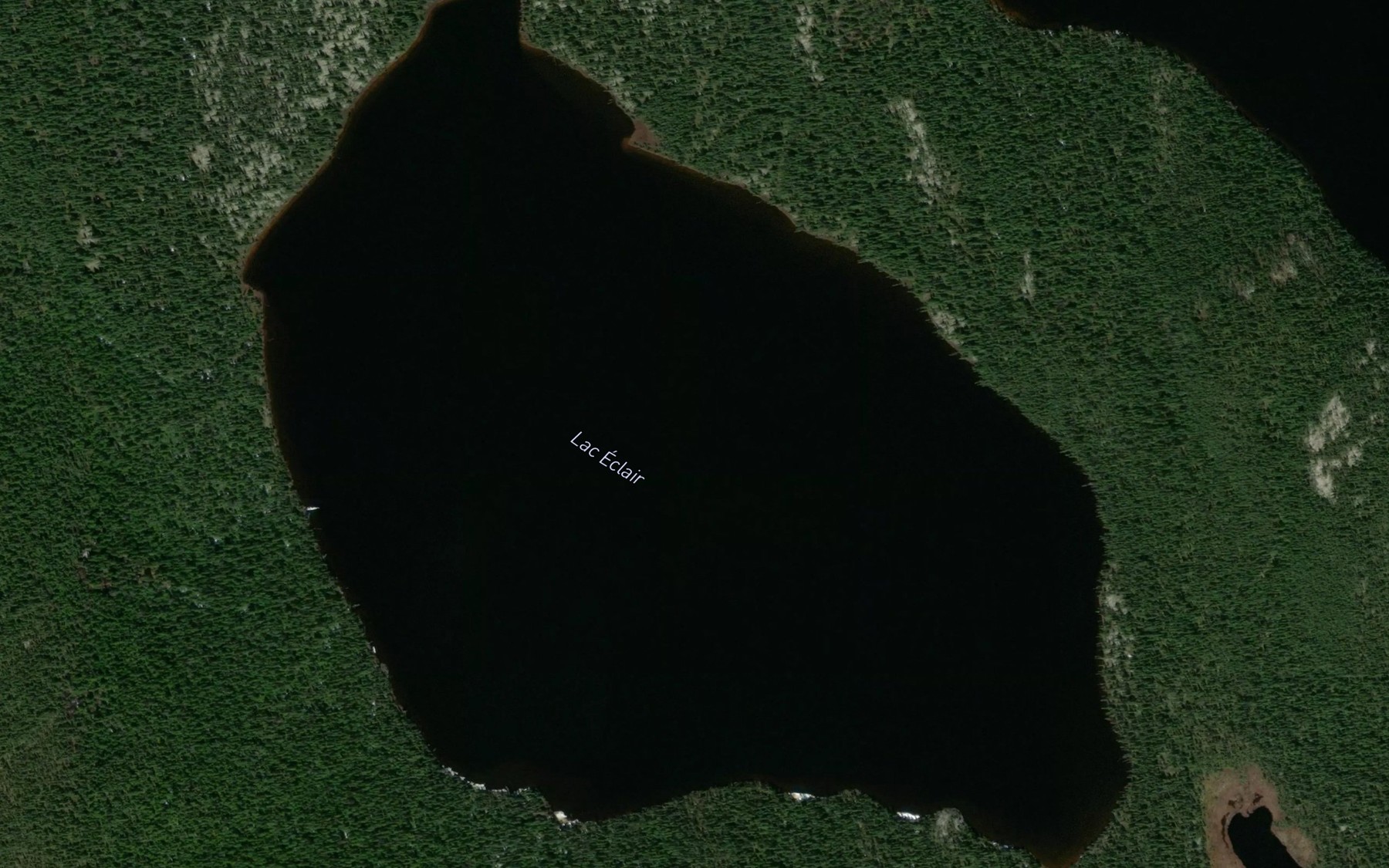 Satellite map of the Lac Eclair