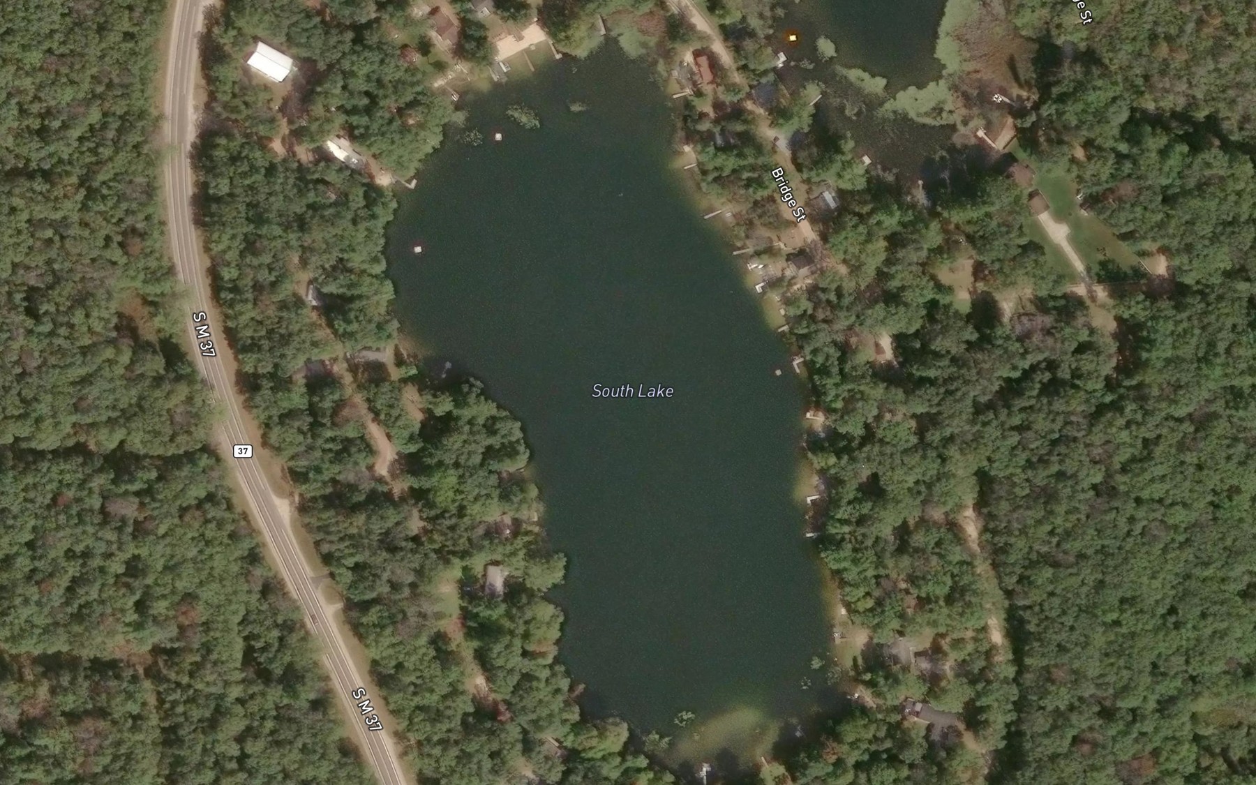 Satellite map of the South Lake
