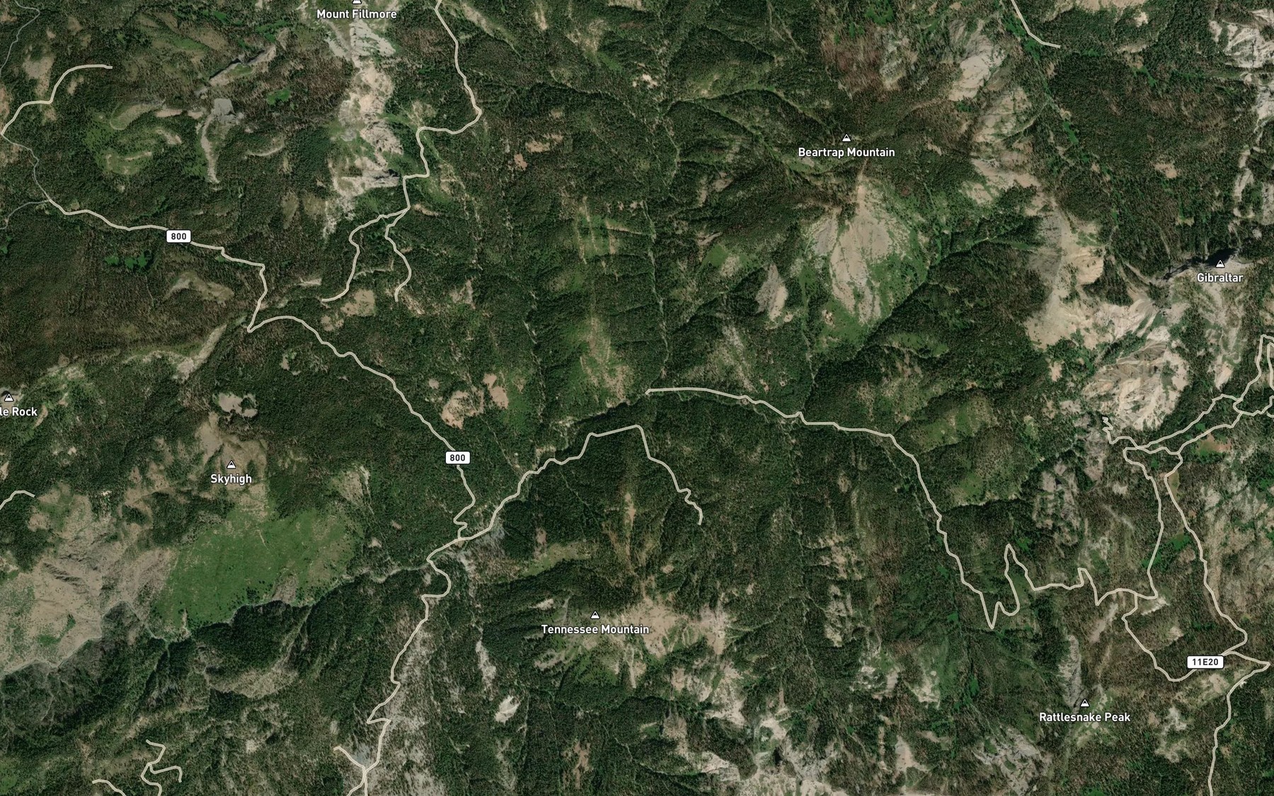 Satellite map of the West Branch Canyon Creek