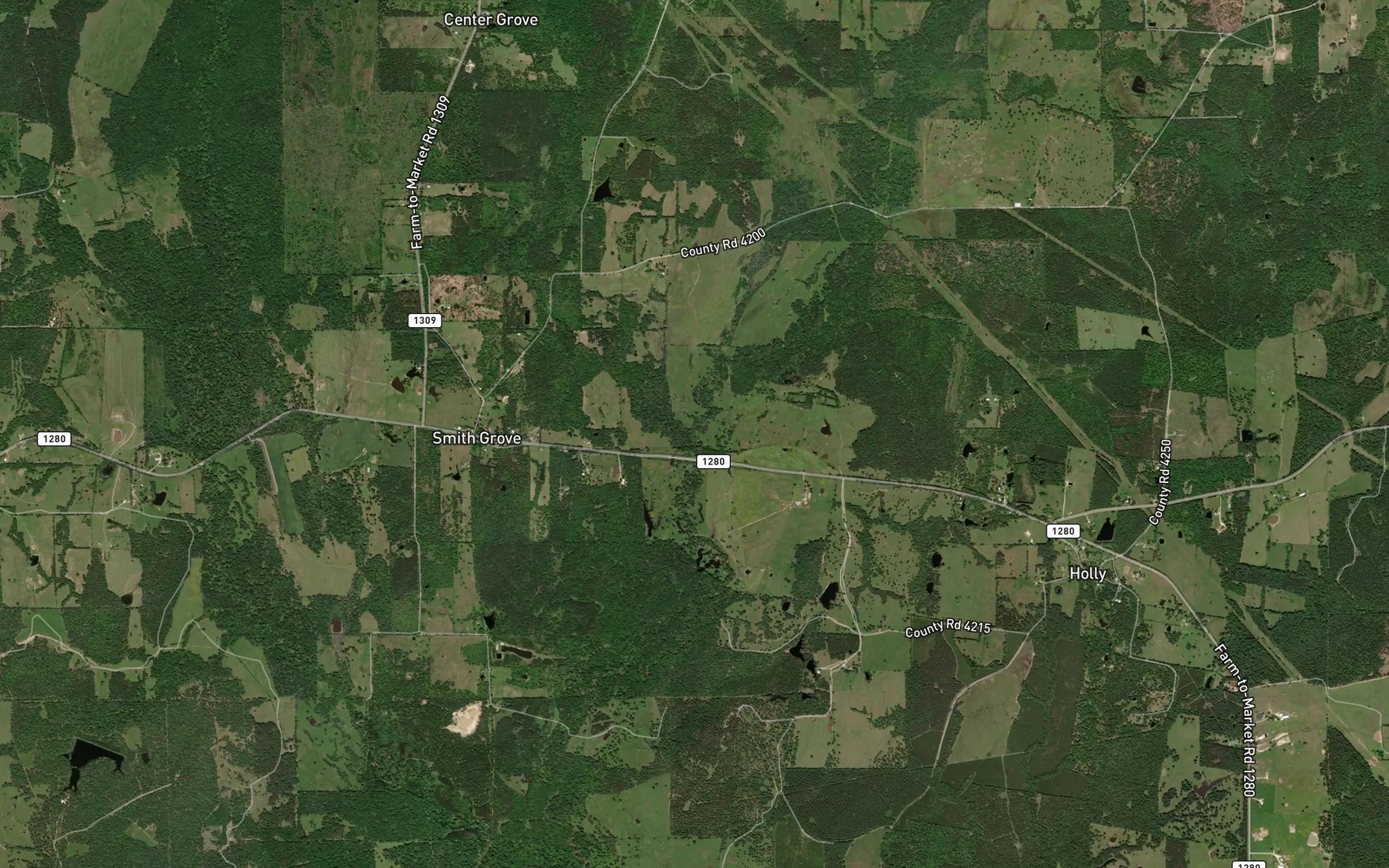 Satellite map of the Dickey Creek