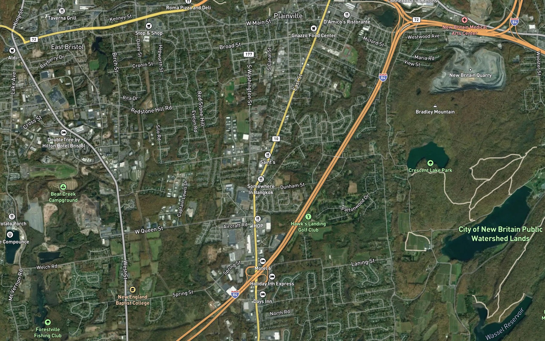 Satellite map of the Patton Brook