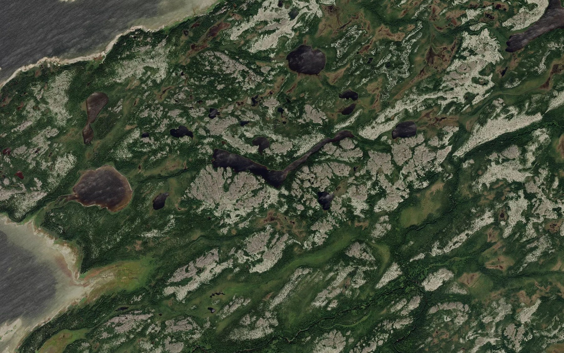 Satellite map of the Lac Kamisikamach