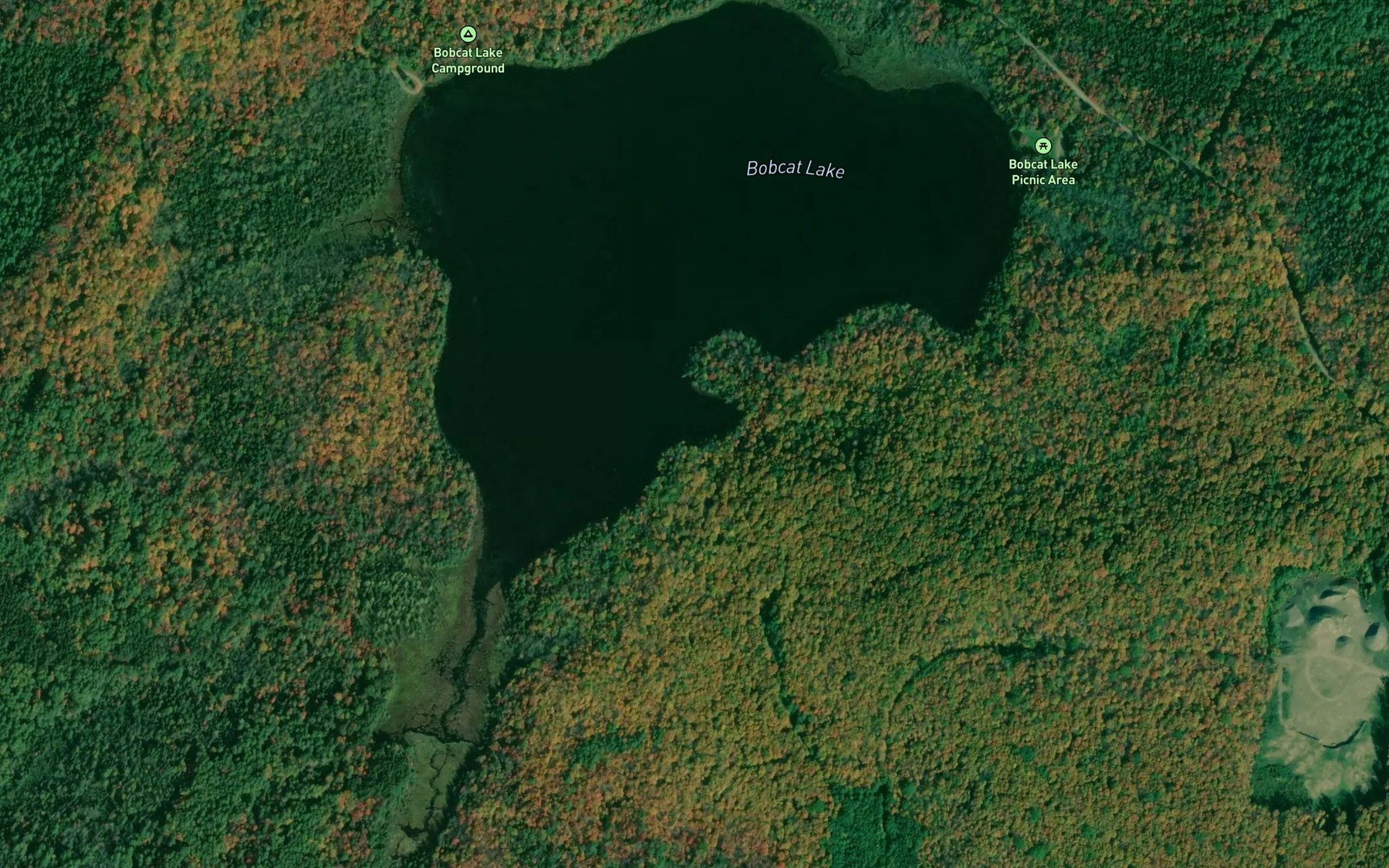 Satellite map of the Bobcat Lake