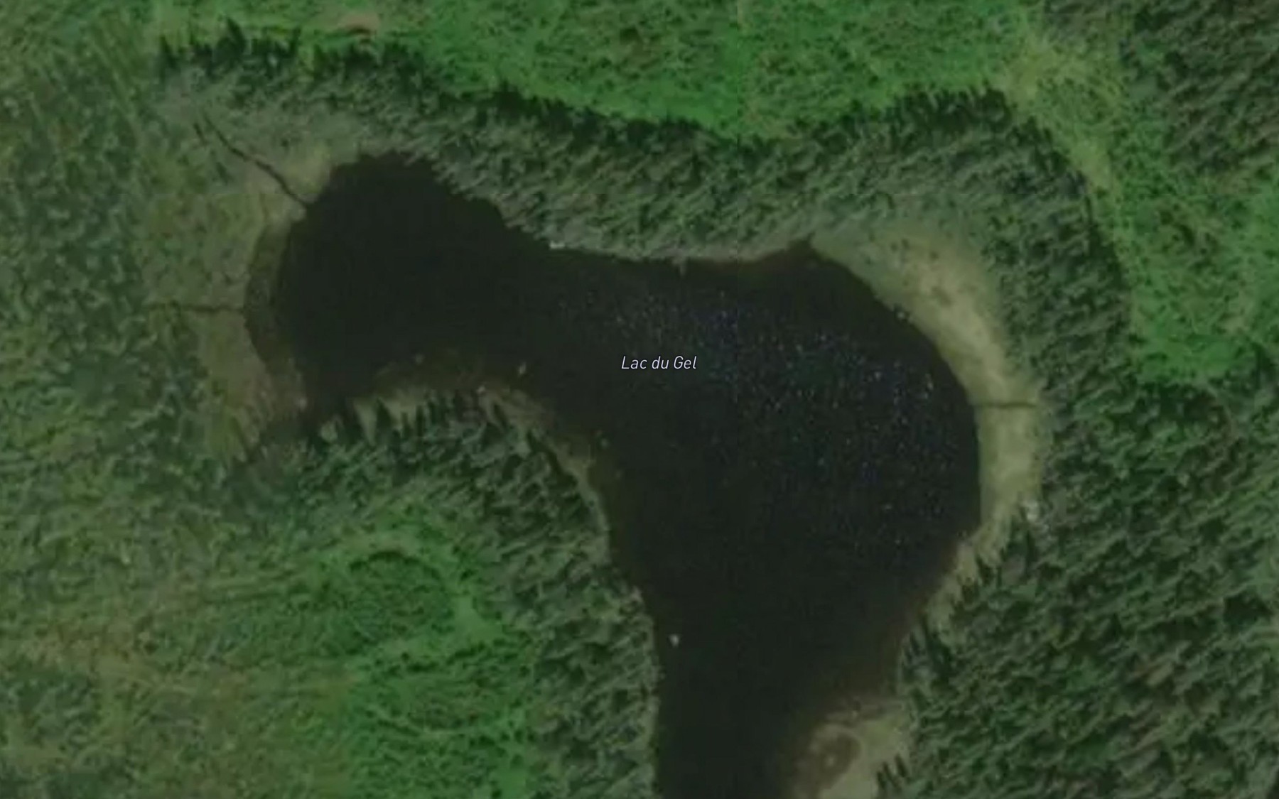 Satellite map of the Lac du Gel