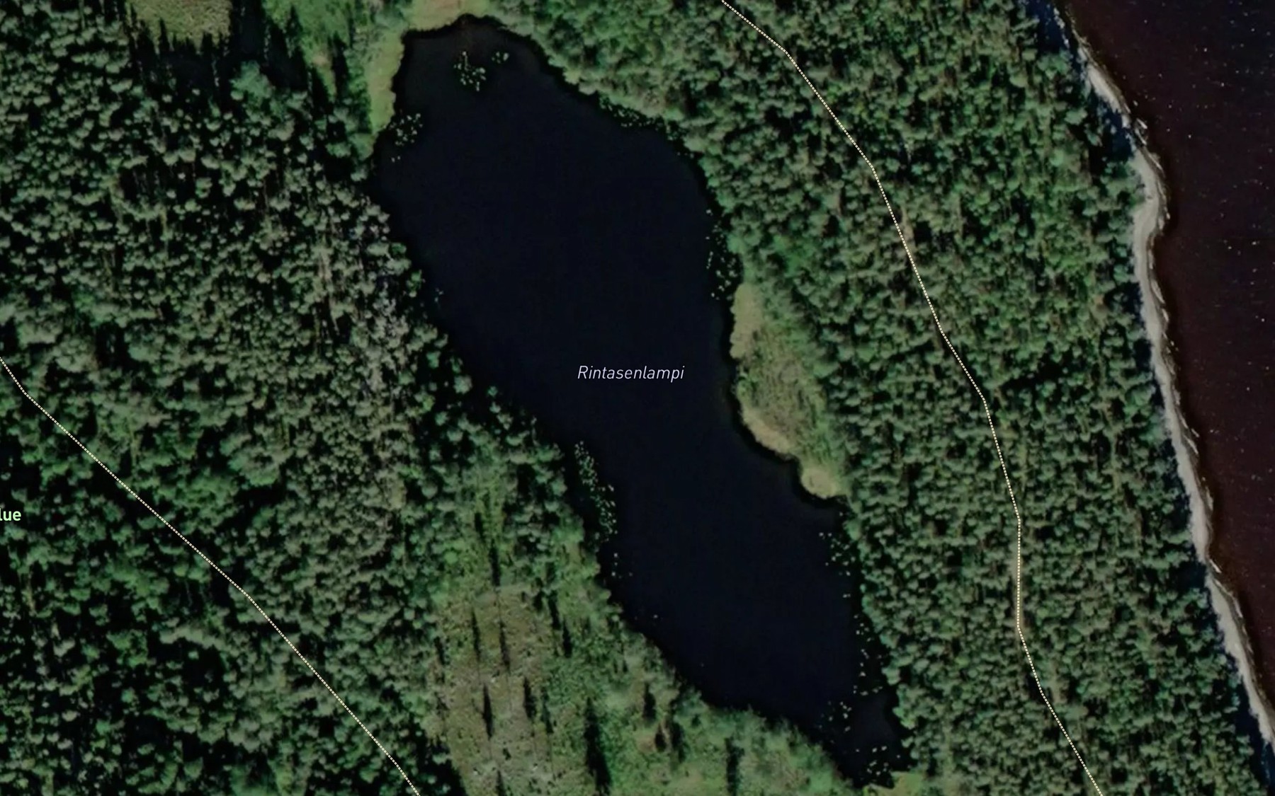 Satellite map of the Rintasenlammit