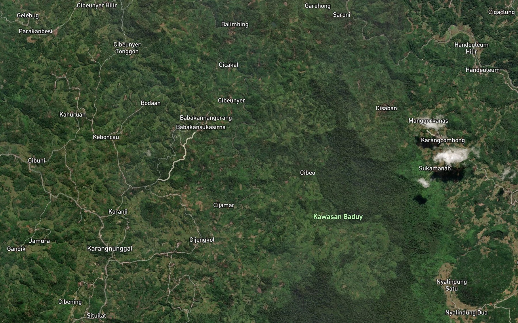 Satellite map of the Ci Beo