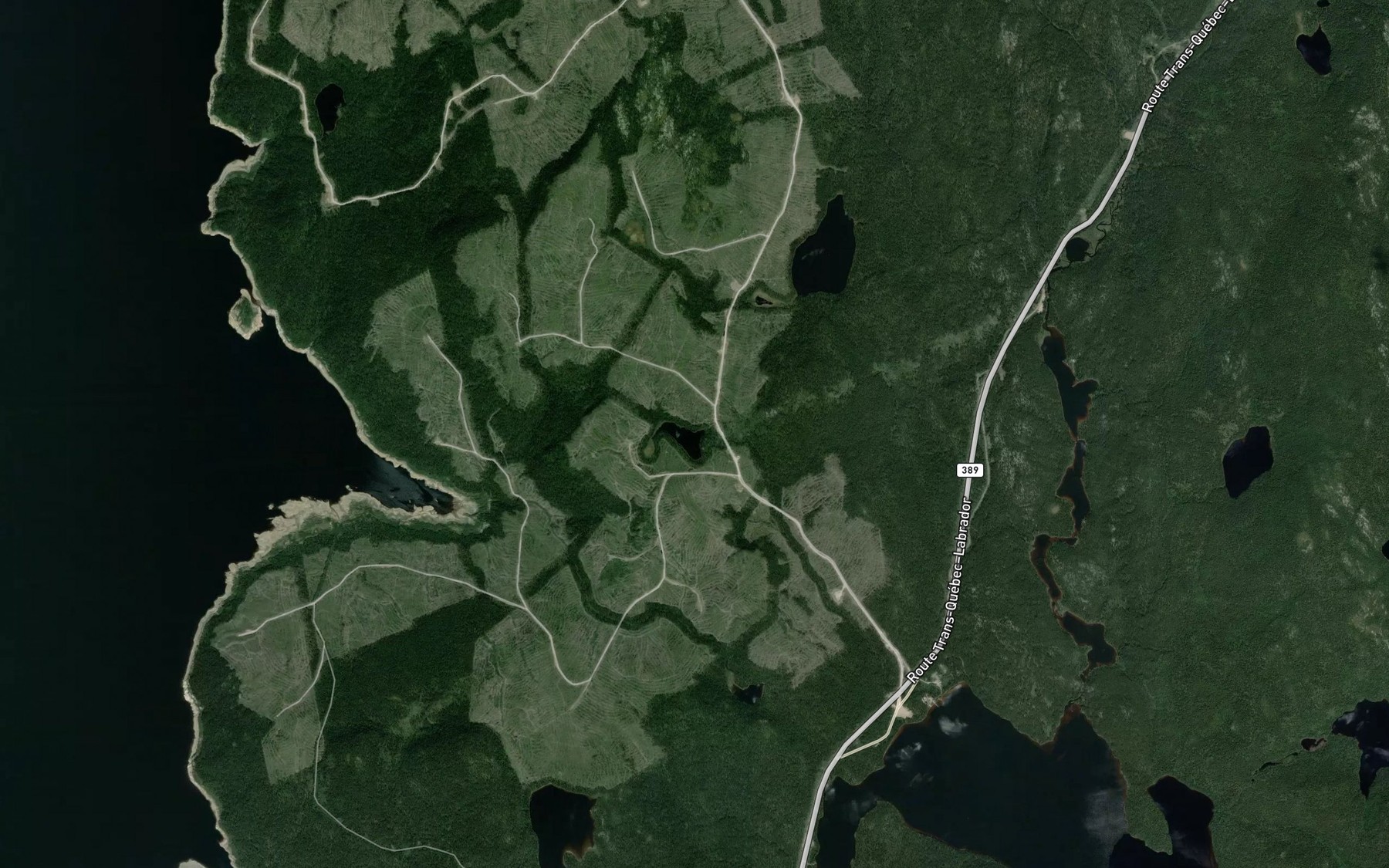 Satellite map of the Lac Vendetti