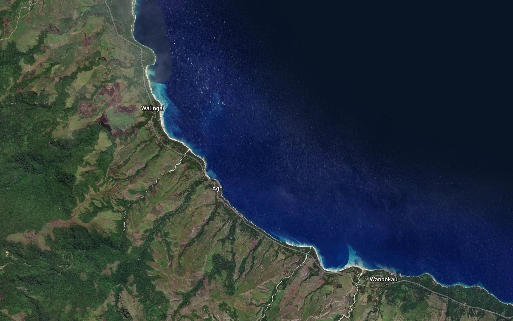 Satellite map of the Nanzo River