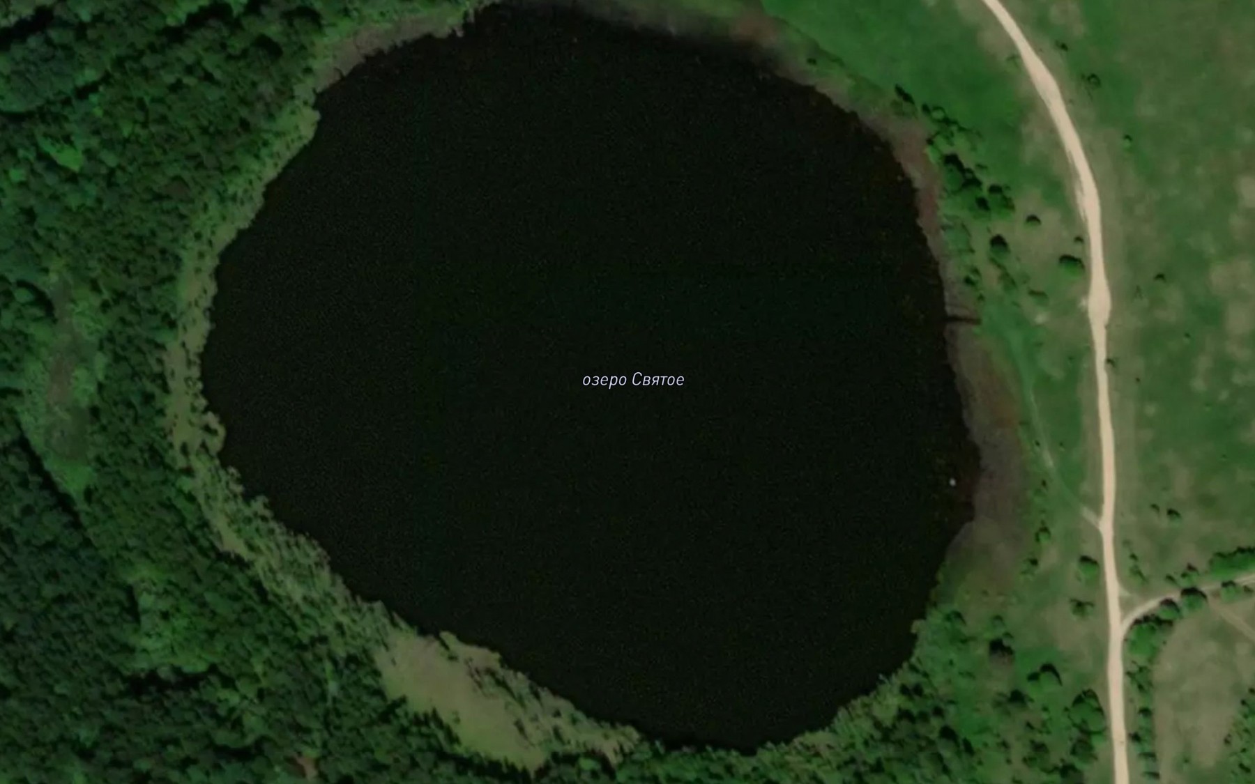 Satellite map of the Ozero Svyatoye