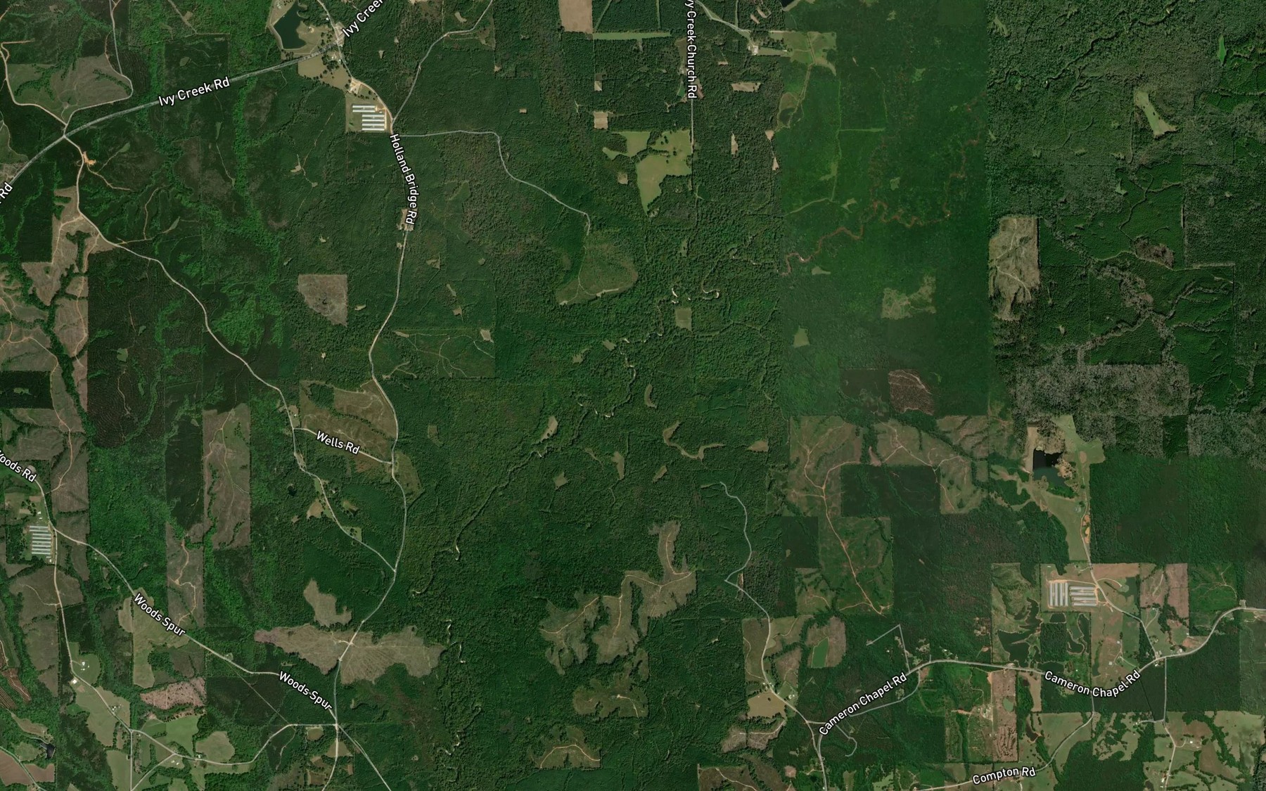 Satellite map of the Jordan Branch