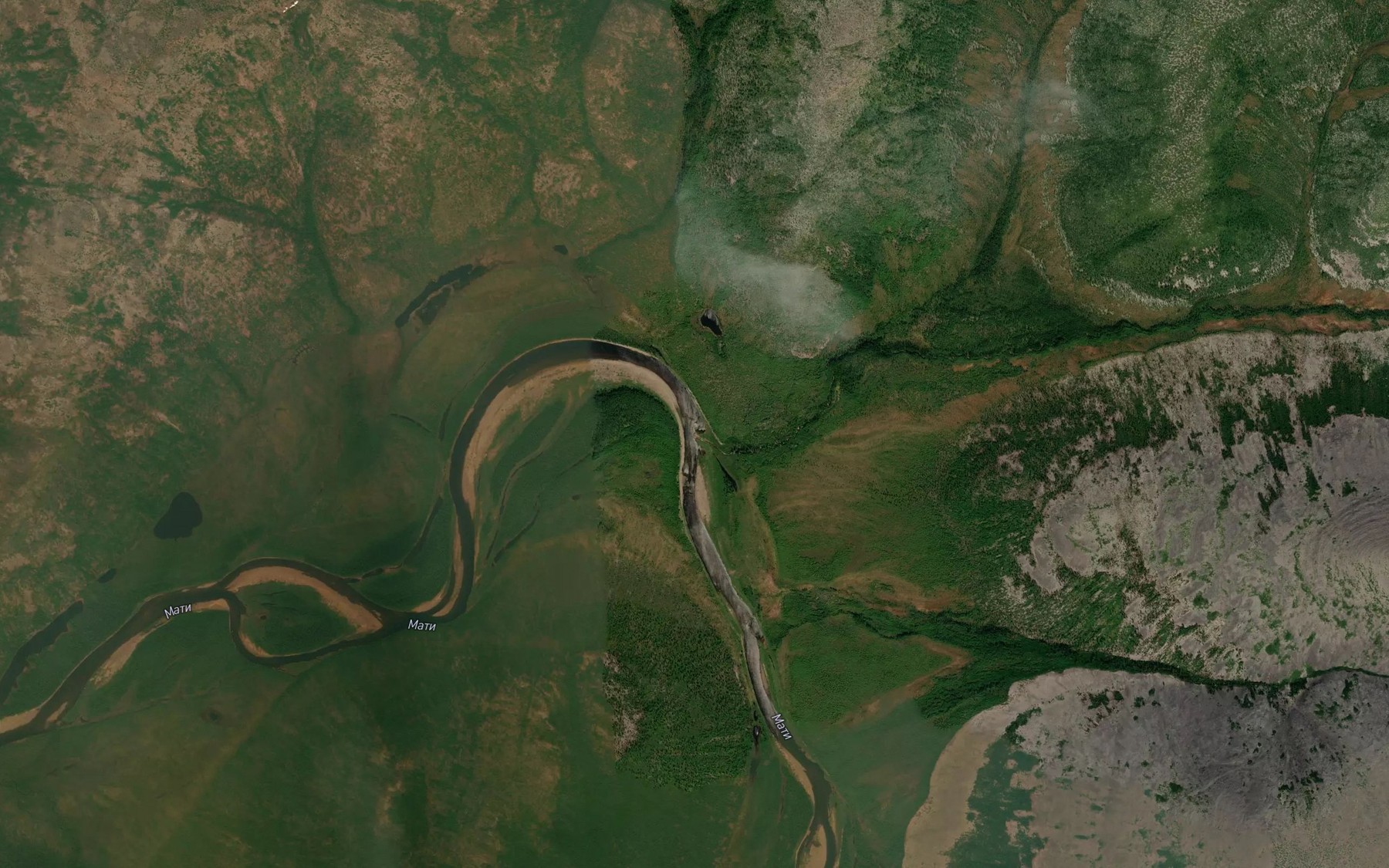 Satellite map of the Chulym