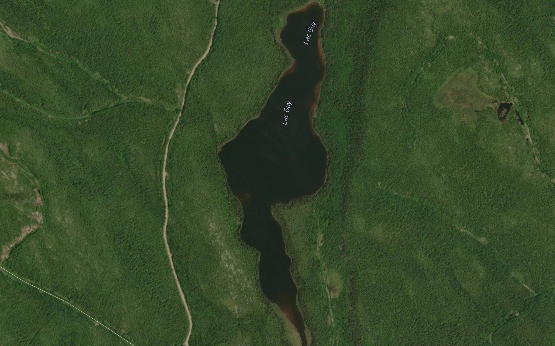 Satellite map of the Lac Guy
