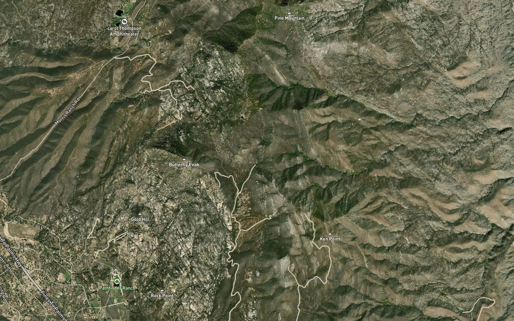 Satellite map of the Tunnel Spring